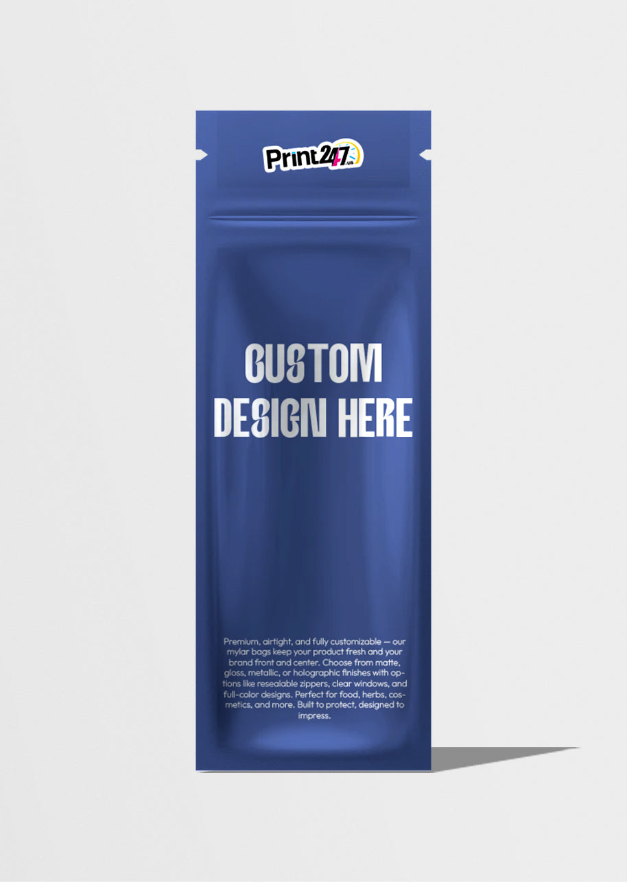 Custom Printed 2.5x7" Child Resistant Vape Pen Mylar Bags