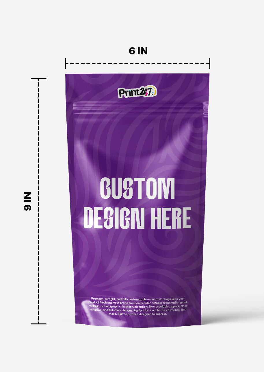 Custom Printed 6x9” Mylar Bags