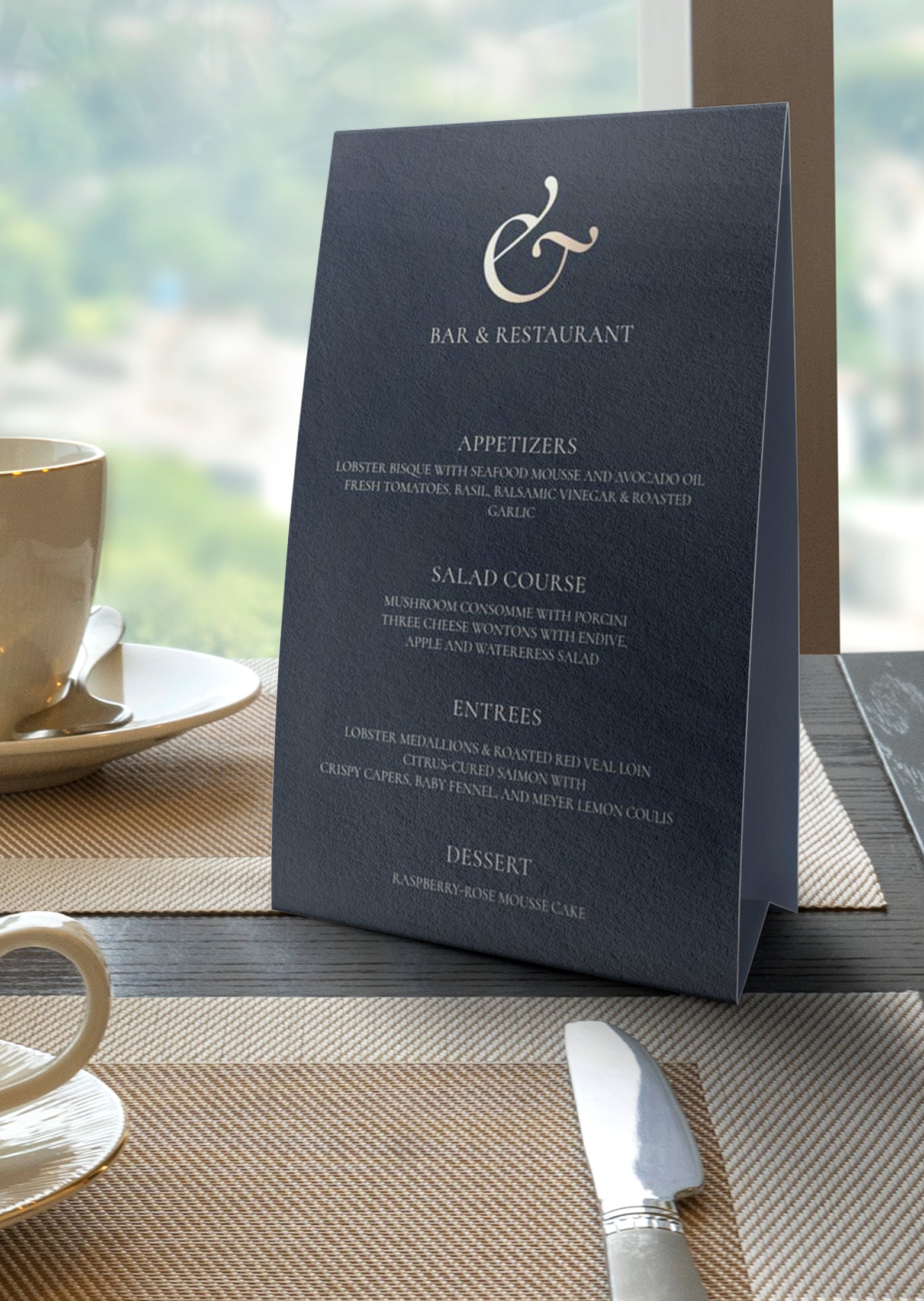 Printed Table Tents for Events, Menus & Displays