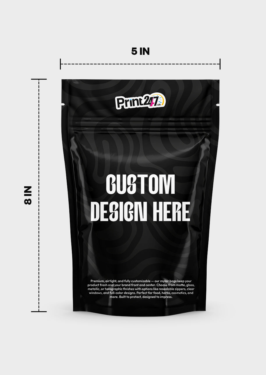 Custom Printed 5x8” Mylar Bags