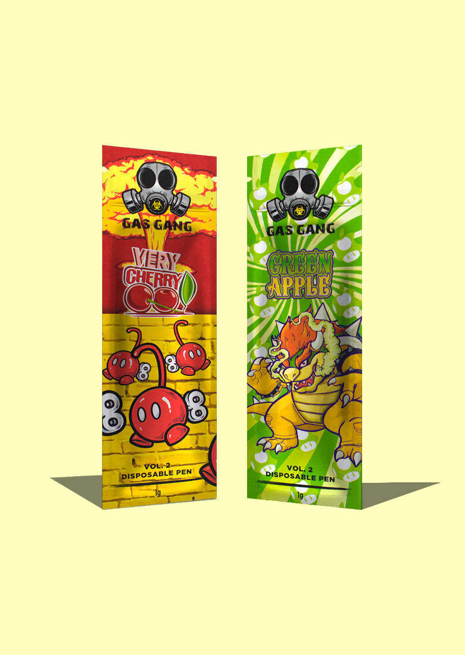 Custom Printed 2.5x7" Child Resistant Vape Pen Mylar Bags