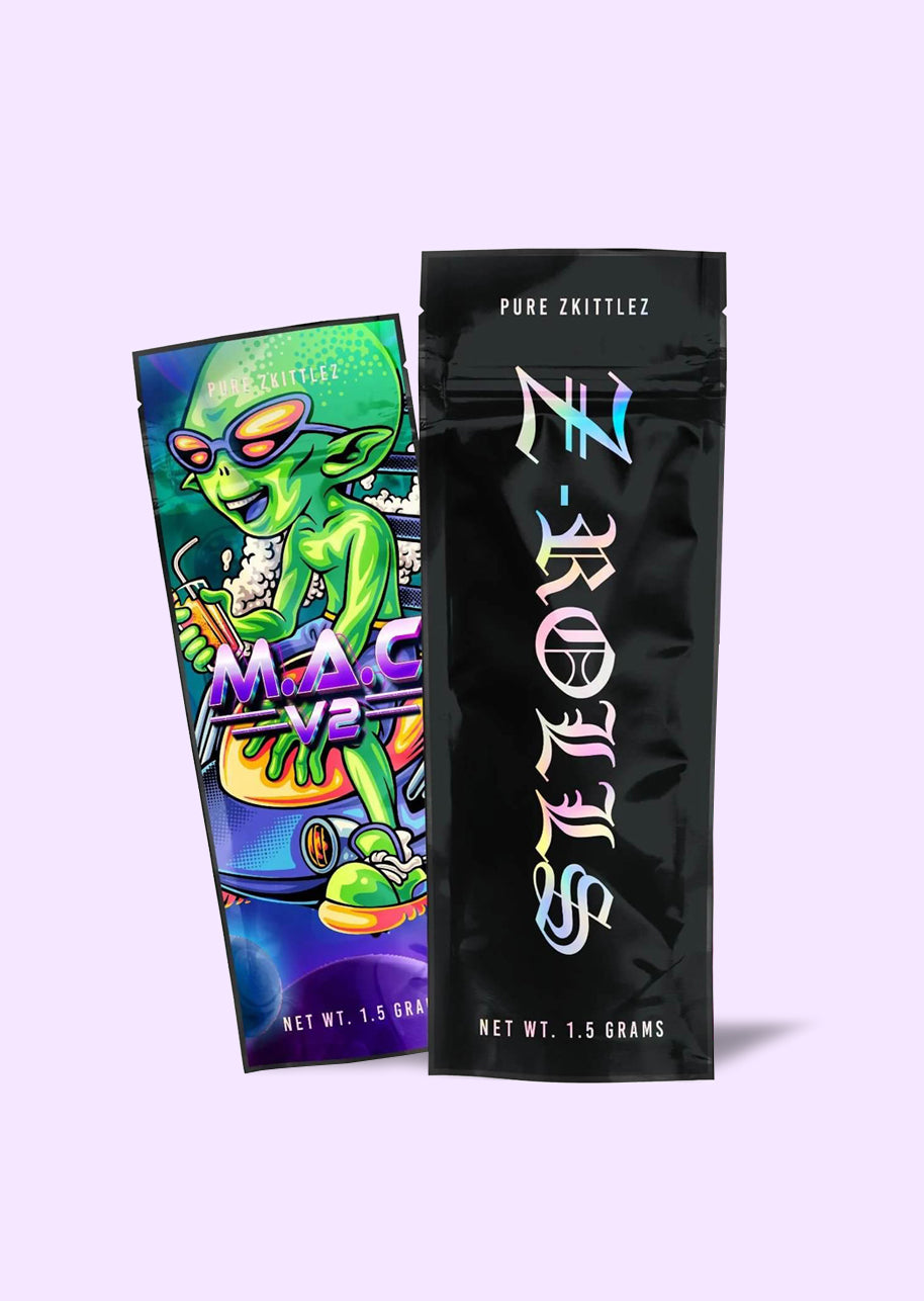 Custom Printed 2.5x7" Child Resistant Vape Pen Mylar Bags